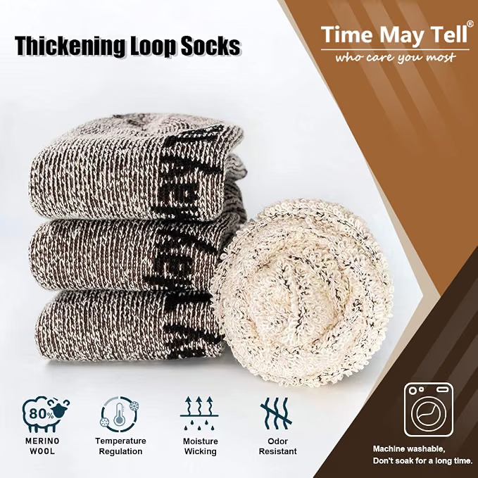 Merino Wool Thermal Hiking Boot Socks