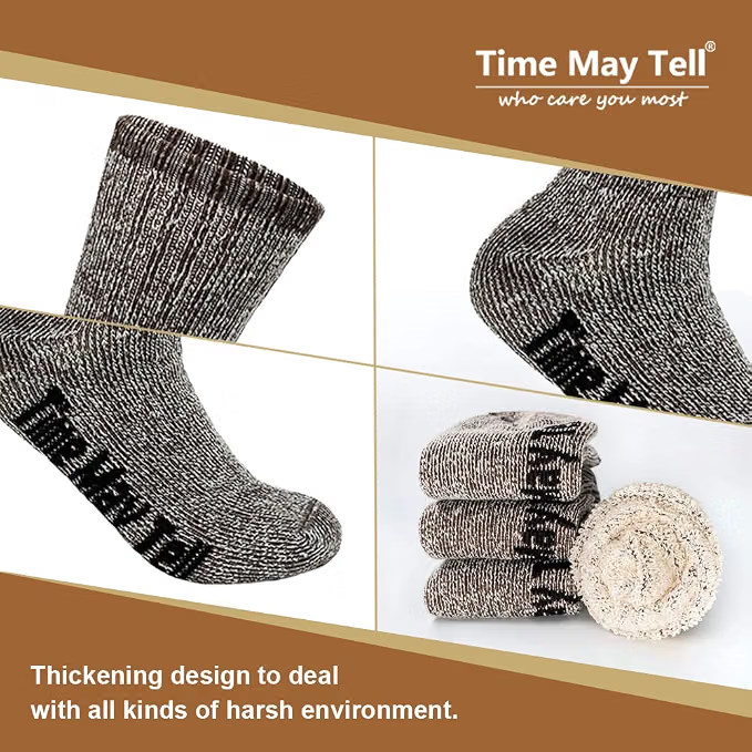 Merino Wool Thermal Hiking Boot Socks
