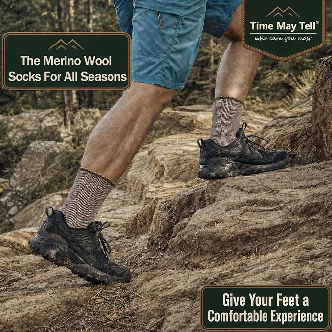 Merino Wool Thermal Hiking Boot Socks